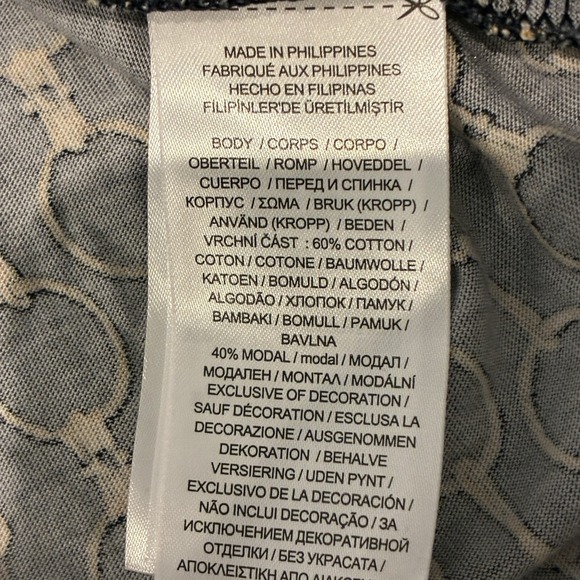 Lauren Ralph Lauren Black Label Equestrian Top XL Black Horse Bit Old Money Prep - Picture 7 of 9